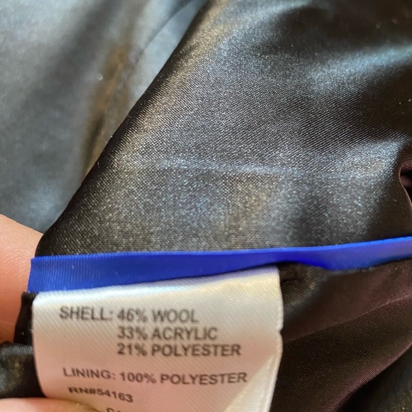 Calvin Klein Black Textured Wool Blend Pea Coat
Size 14 - Picture 4 of 5